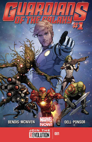 Image: Marvel Comics; Guardians Of The Galaxy #1 (2013) cover by Steve McNiven, John Dell, and Justin Ponsor